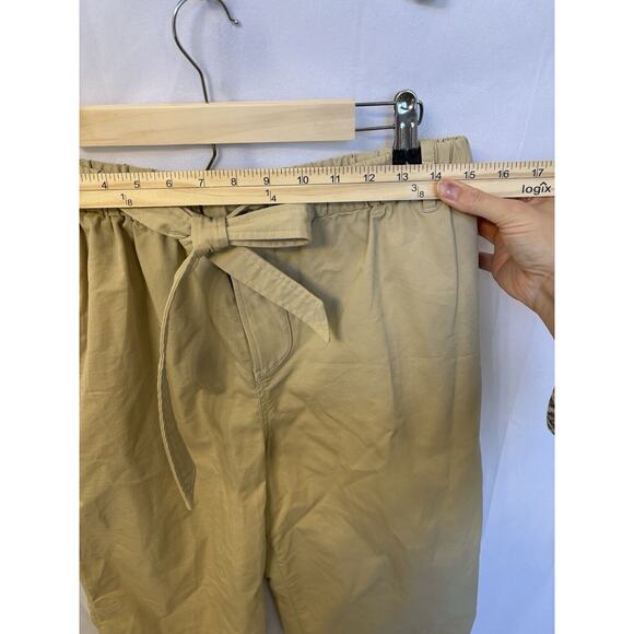 L'Academie Revolve Sadie Pant in Khaki Sz Small Waist Tie Ankle Straight Leg - Picture 4 of 9